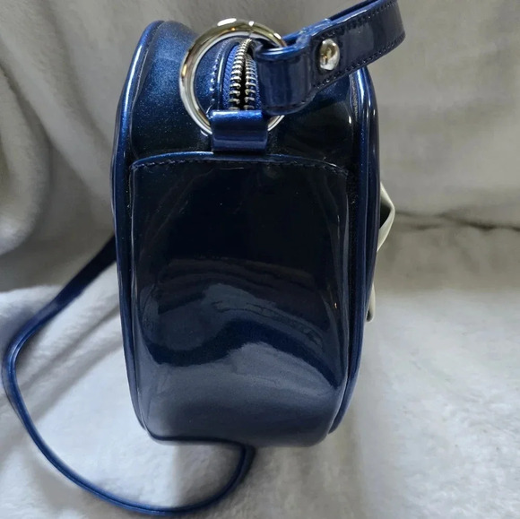 Sourpuss Ship Shape Purse (Retired), Round Glitter Vinyl Crossbody w/Bow, EUC! - Picture 4 of 8